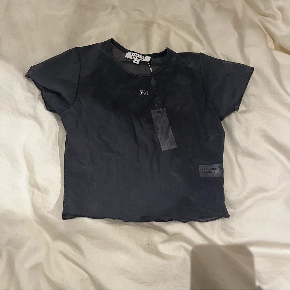 Frankie’s Bikinis Sheer Lauryn Top NWT